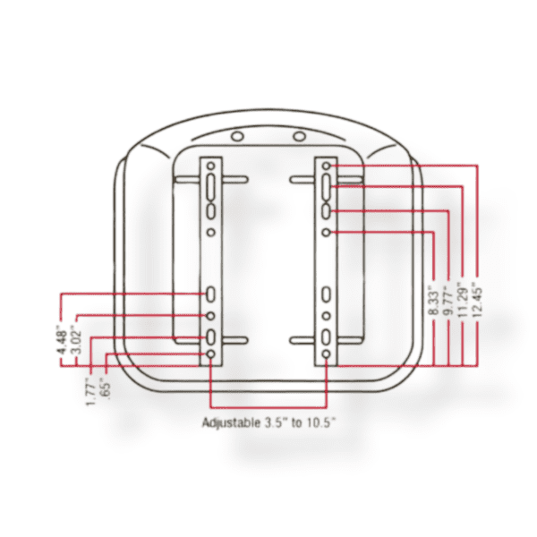 A diagram of a tractor seat