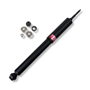 A black shock absorber with four different types of bearings.