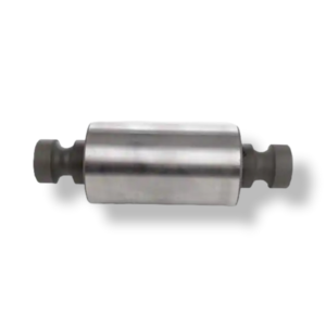 A metal roller with two ends attached to it.