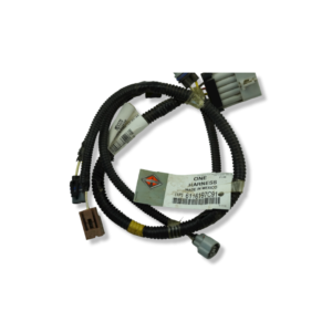 A wire harness with an attached connector.