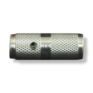 A metal tube with holes in it.