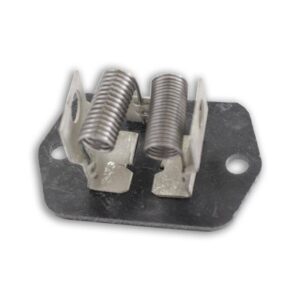 A metal piece with two springs attached to it.