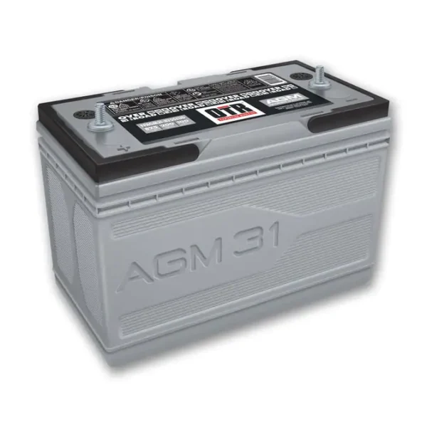 A car battery is sitting on top of the ground.
