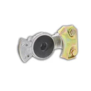A metal object with a yellow background.