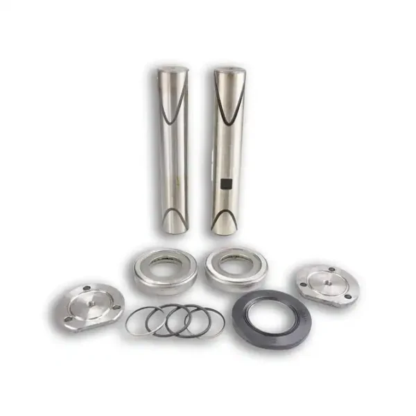 A set of two stainless steel cylinders and some parts.