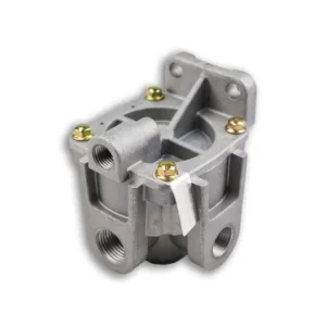 A silver metal object with two bolts on it.