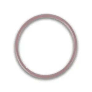 A pink ring is shown on top of a white background.