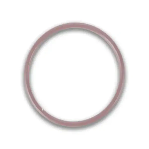 A pink ring is shown on top of a white background.
