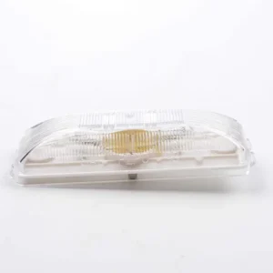 A close up of the side light on a white surface