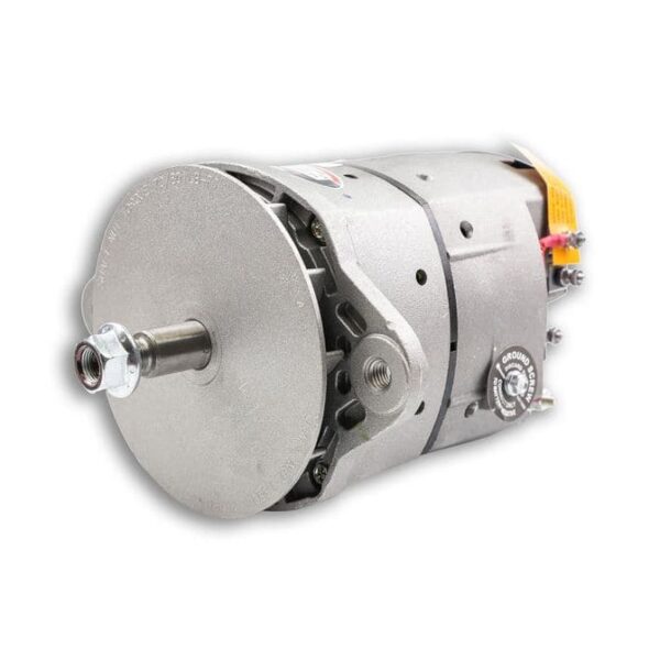 A motor is shown with the power on.