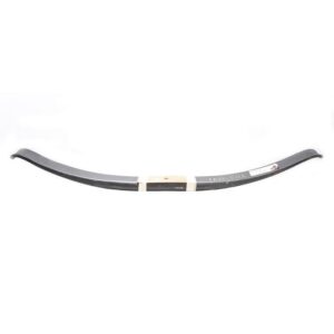 A curved piece of metal with two pieces missing.