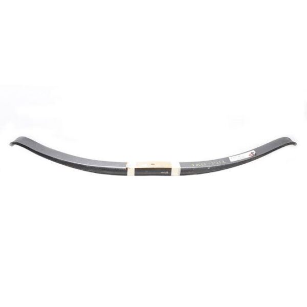 A curved piece of metal with two pieces missing.