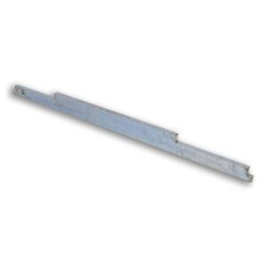 A metal bar with two holes for the top of it.